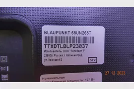 CV6886H-A BLAUPUNKT 65UN265T