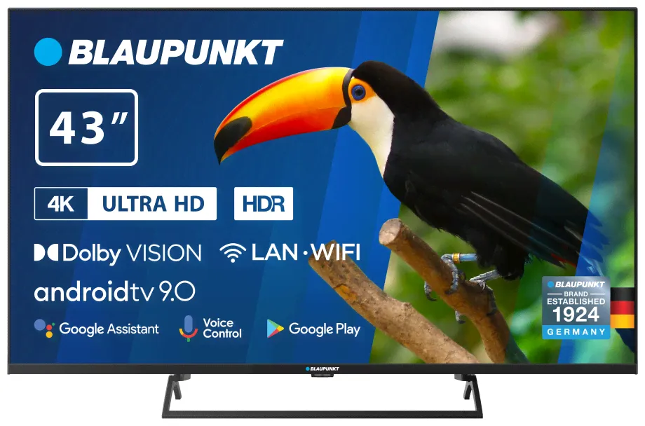 Телевизор Blaupunkt 43UB7000T, 43"(109 см), UHD 4K, Черный, 43UB7000T