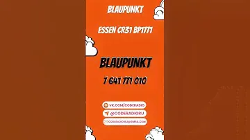 код магнитолы BLAUPUNKT ESSEN CR31 BP1771 7 641 771 010 #разблокировка