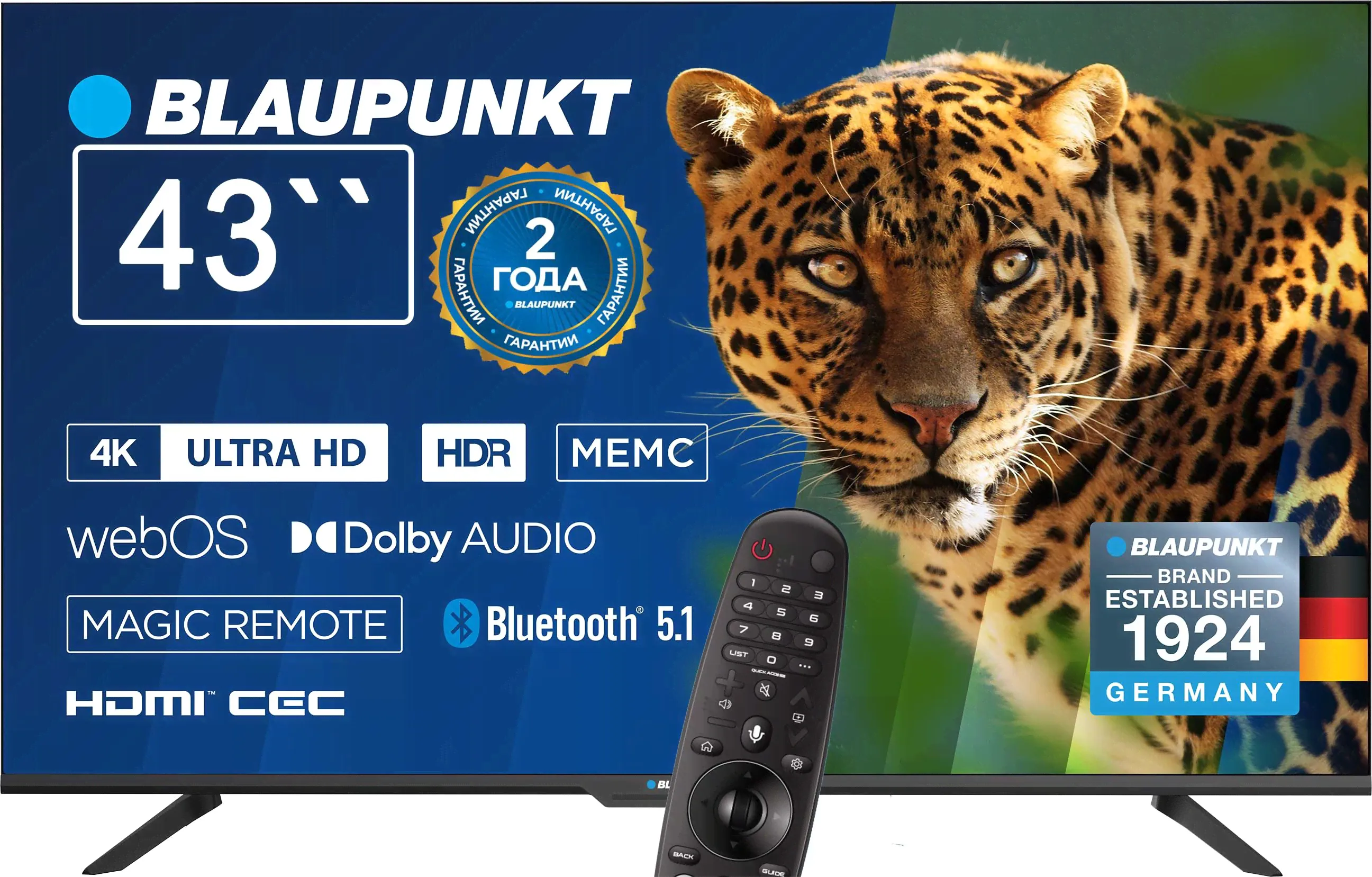 Blaupunkt Телевизор 43UW5000T 43" 4K UHD, черный-0