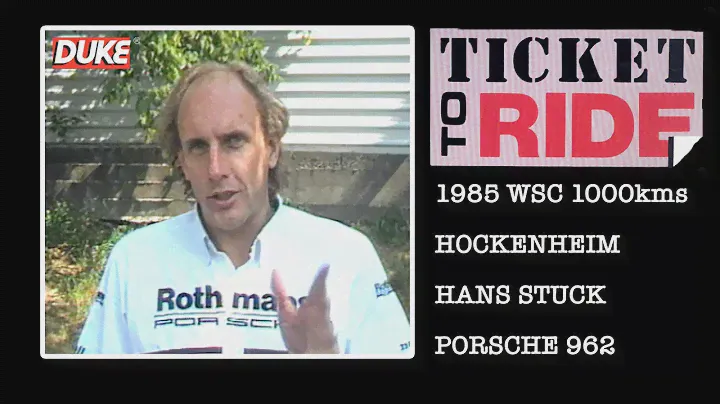 Hans Stuck | In-Car | Porsche 962 | Hockenheim 1000kms Race 1985