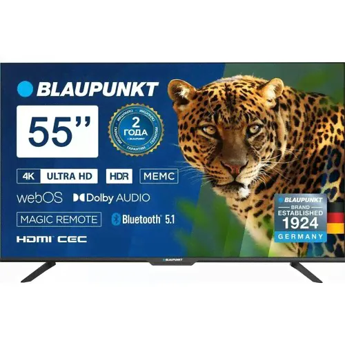Телевизор BLAUPUNKT 55UW5000T SMART TV UltraHD 4K безрамочный