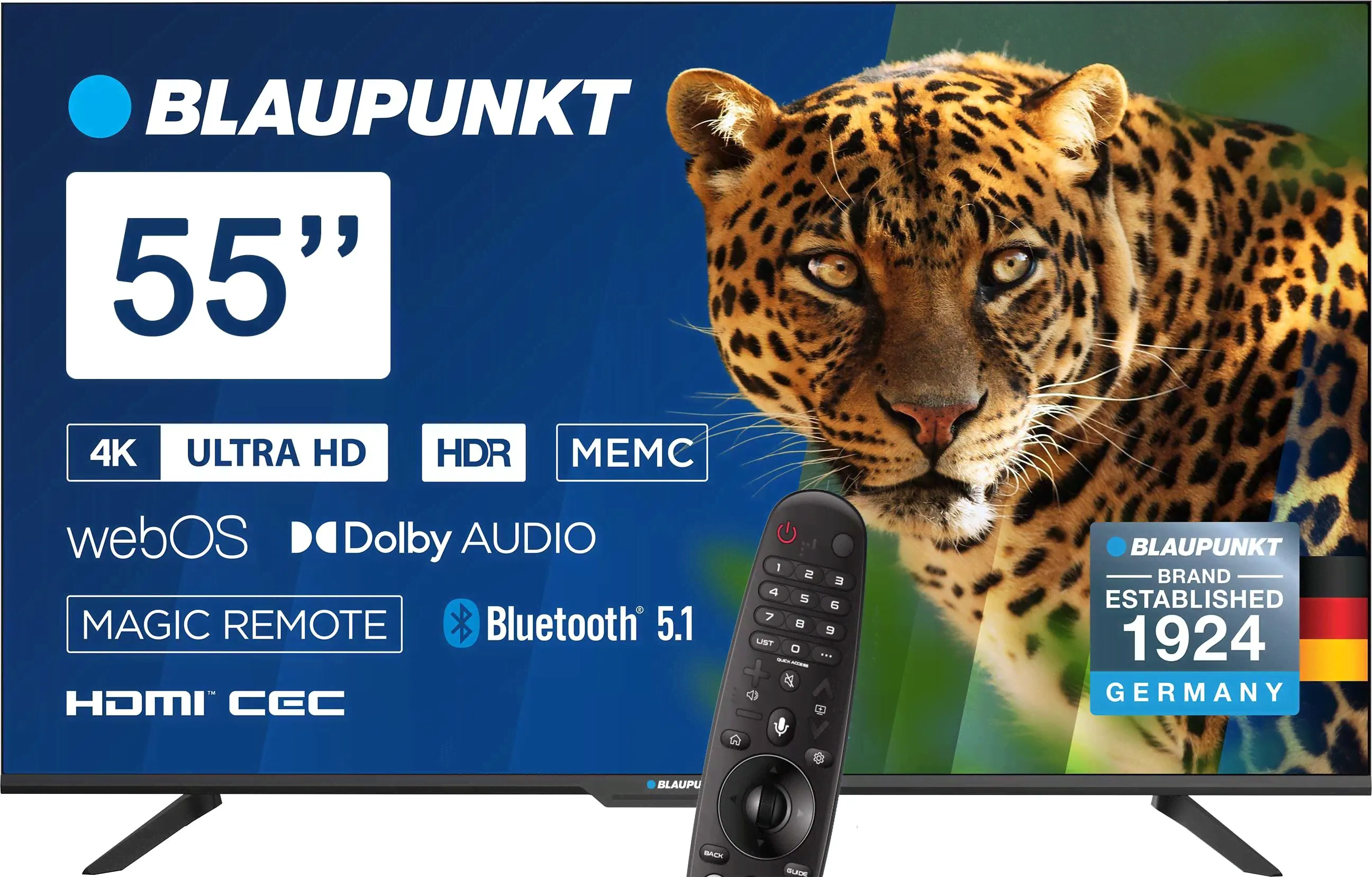 Blaupunkt Телевизор 55UW5000T 55" 4K UHD, черный